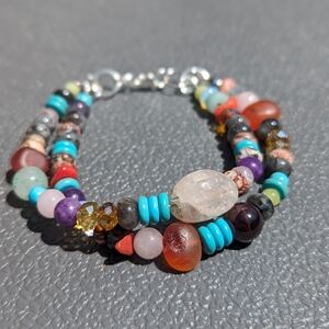 Sterling Silver Multi Gemstone Bracelet